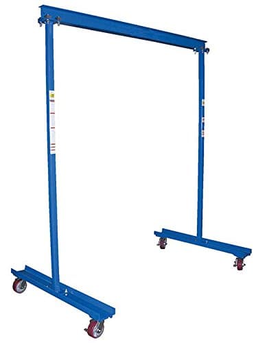 Bear Claw Gantry Hoist - BFPG Series; Under I-Beam to Ground: 90"; Base Width: 48"; Straddle Width (ID): 68"; I-Beam Flange (W x H): 2.66" x 4"; Capacity (LBS): 1,000