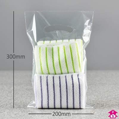 1000 x Small Clear Carrier Bag (8" x 12" x 200 Gauge) [CB812CLEARSTK]