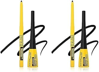 New York Pencil Eyeliner & Kajal, Bold Eye Looks, Long-Lasting, Colossal Bold Liner & Colossal Kajal, Combo Pack, Essential Eye Kit, Black, Matte Finish (Pack of 2)