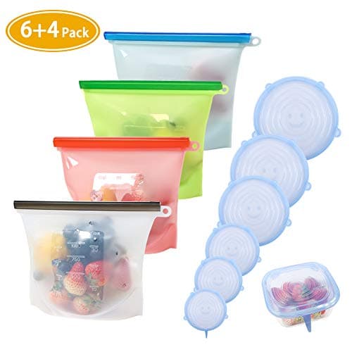 Silicone Storage Bag, Reusable Preservation Bag & Silicone Stretch Lids