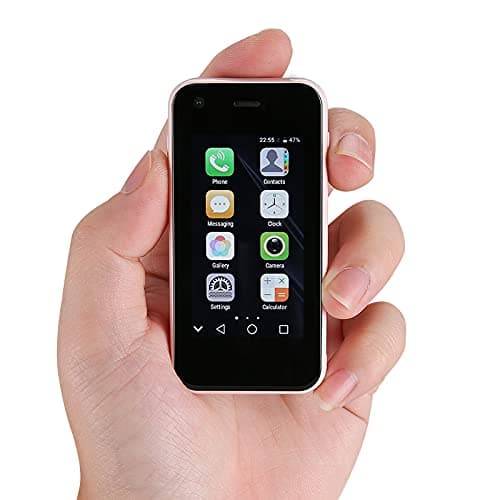 Unlocked Mini Smartphone, 2.5 Inch The World's Smallest Cell Phone 2+16GB Android 8.1 Smartphone Quad Core Small Phone (Pink)
