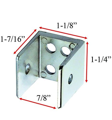 Harris Hardware TP1906 Die Cast Zamac "U" Bracket, Chrome Plated