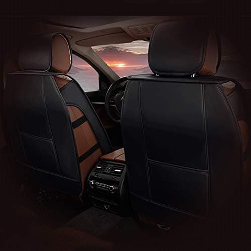 Jialuode Custom Car Seat Covers Fit for Cobalt 2004-2010 5-Seat Full Set All Weather PU Leather Front Rear Seat Protector with Waterproof Airbag Deluxe Edition Black Red
