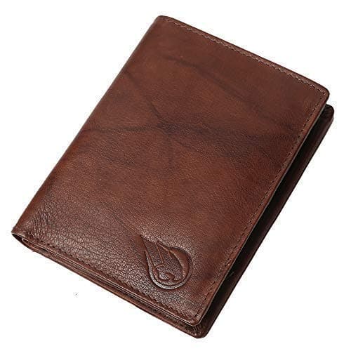 Ruge Genuine Leather Dark Brown RFID Blocking Wallet for Men