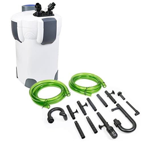 Oxyful 525 GPH Aquarium Pond 5-Stage External Cleaner Canister Filter 9-watt UV Sterilizer HW-304B