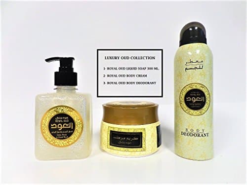 Royal Oud Assortment - Liquid Oud Soap - Oud Body Lotion Moisturizing - Body Spray Deodorant
