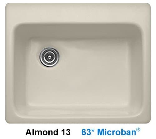 Advantage Series 25" x 22" Bristol Single Bowl Self Rimming Kitchen Sink Finish: Almond, Faucet Drillings: 1 Hole