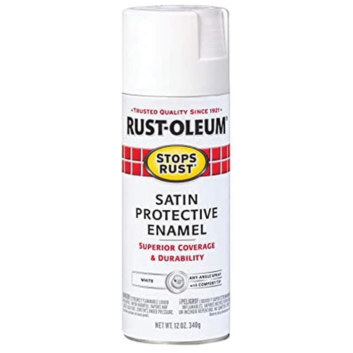 Rust-Oleum 7791830-6PK Stops Rust Spray Paint, 12 Oz, Satin White, 6 Pack