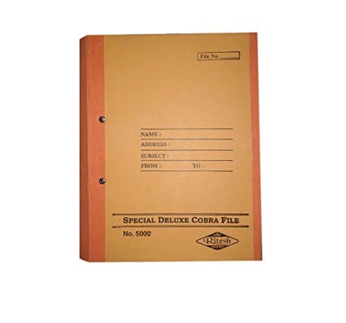 Ritesh_Special Deluxe Cobra Spring File Post Binder (5000No.) - 35 cms x 25 cms x 4 cms (Pack of 8 pcs.)