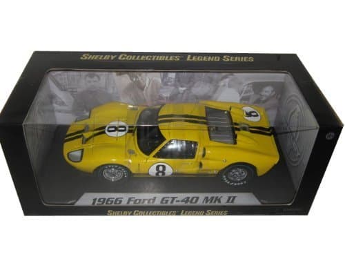 1966 Ford GT-40 MK 2 Yellow #8 1/18 by Shelby Collectibles SC417 by Shelby Collectibles