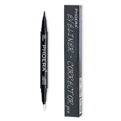 Chezaa Eyeliner Corrector Pen Precise Blend Eye liner Pencil Perfect Winged, Waterproof and Sweatproof, not Blooming Eye Pencil, Black, 0.15 fl. oz. (Black)