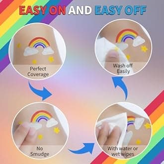 Dufre Professional Face Paint Palette Face Painting Kit With Brushes 12 Split Cake Palettes Water Based Face Paint with Stencils & Brushes for Halloween Christmas Makeup