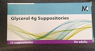 (Glycerol) Suppositories 4g Adult – Pack of 12 – Gentle Relief from Occasional Constipation
