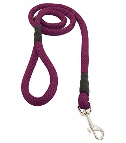 GoobyMesh Leash - Purple, 4 FT - Breathable Mesh 4 Foot Leash for Small Dogs with Bolt Snap Clasp - On The Go Dog Leashes for Small, Medium, and Large Dogs
