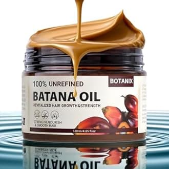 Batana Oil for Hair Growth, 100% Raw Batana Oil from Honduras, Natural Pure Batana Hair Loss Oils Organic for Dry Scalp leaves Thicker Smoother Strength Hair 4.23OZ (1)