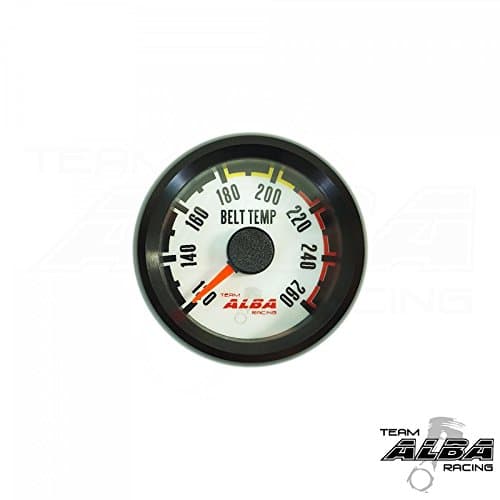 UTV Belt Temperature Gauge for RZR XP 900 / XP4 white face/red light