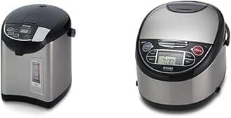 Tiger PDU-A30U-K Electric Water Boiler and Warmer + Tiger JAX-T10U-K 5.5-Cup Micom Rice Cooker