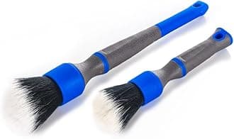Detail Factory - TriGrip Ultra-Soft Detailing Brush Set - Scratch-Free Cleaning for Exterior, Interior Panels, Emblems, Badges, Gauges, Infotainment Screen - Avalanche