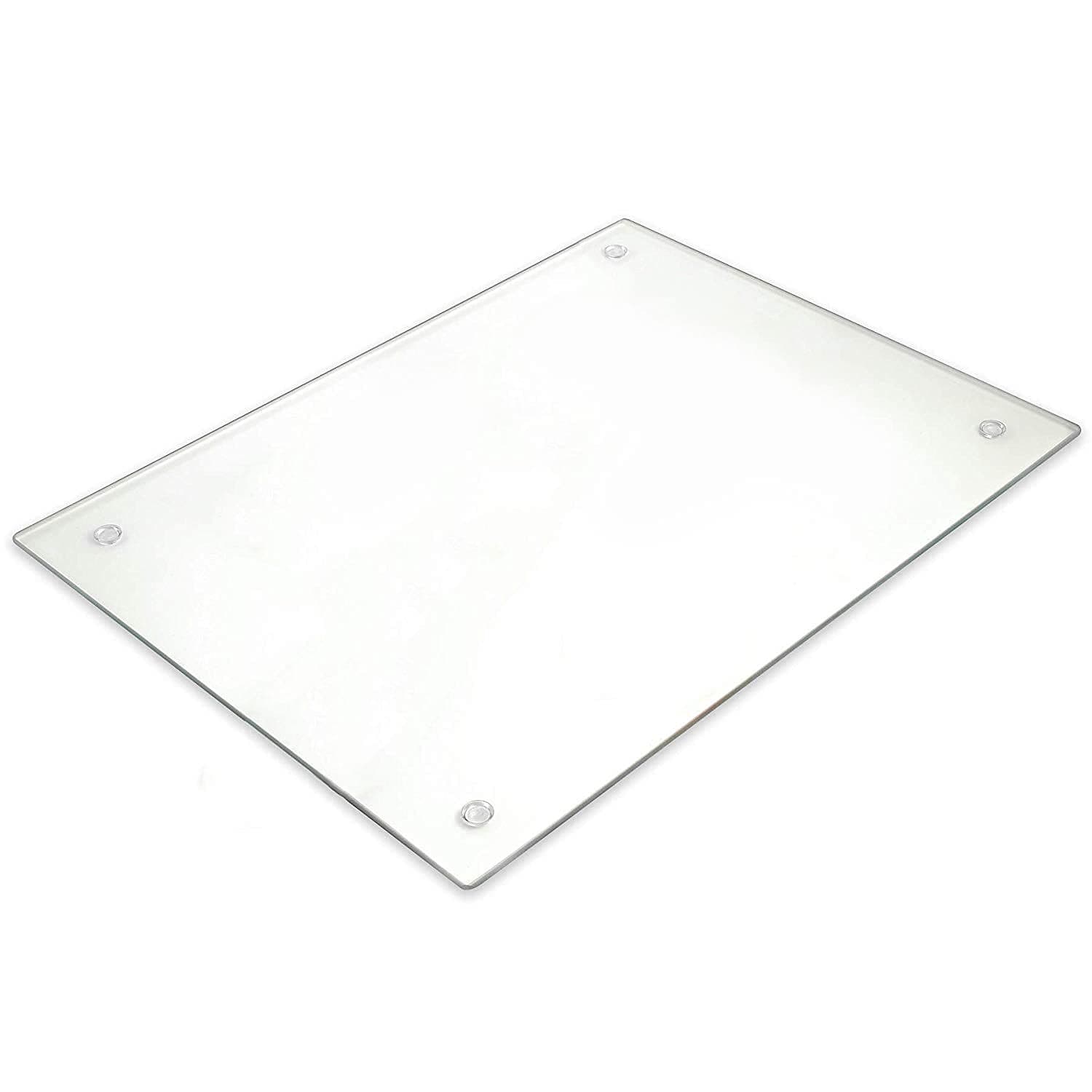 Tempered Glass Cutting Board – Long Lasting Clear Glass – Scratch Resistant, Heat Resistant, Shatter Resistant, Dishwasher Safe. (Large 12x16)