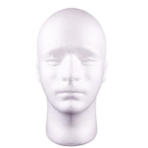 Durable Male Styrofoam Mannequin Foam Model Head