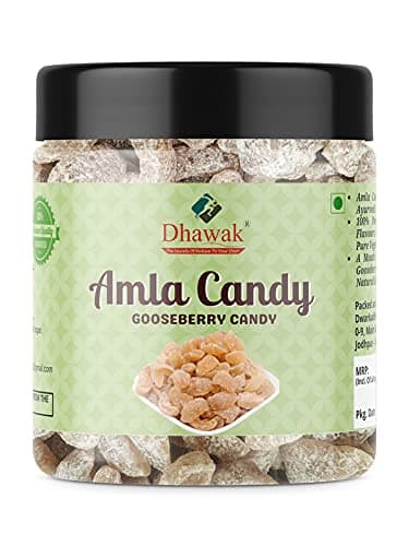 Dhawak Dried Sweet Amla Candy - 300 GMS. (No Sugar Layer) |Jar Pack|
