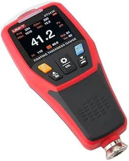 Uni-Trend Paint Thickness Teste UT343D UT343A UT343E Digital Coating Gauge Meter Cars Paint Thickness Teste Metal Detector FE/NFE Measurement with USB Data(UT343E)