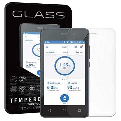 Peelz Tempered Glass Screen Protector for Omnipod DASH™, Ultra-clear, shatter proof Omnipod DASH PDM tempered glass screen protectors resist PDM (1)