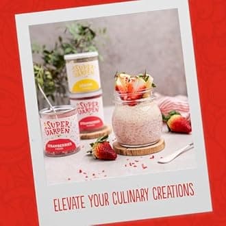 Supergarden Super Garden Freeze Dried Strawberry Pieces - Flavourful, Nutritious Freeze Dried Strawberry Pieces – No Gluten, Preservatives or Added Sugar – Vegan Snack (1.13 oz)