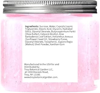 Strawberry Ice Cream Sugar Scrub 10 oz - Pack of 3 - Natural Strawberry Formula - Deliciously Fragrant, Refreshing, and Skin-Polishing Care - The Best Gift to Friends