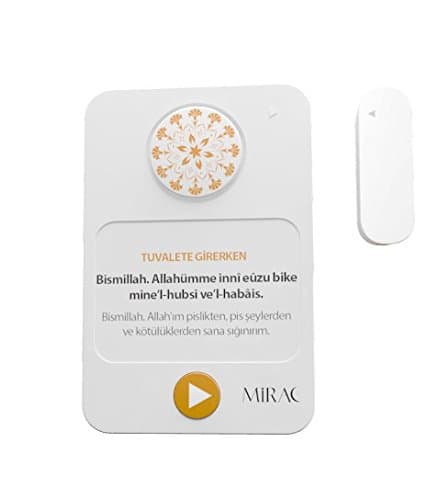 Mirac Islamic Motion Sensor Audible Dua Set For Entering and Leaving the Washroom