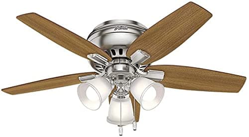 MaitreFix Bluff 42 in. LED Indoor Brushed Nickel Flush Mount Ceiling Fan