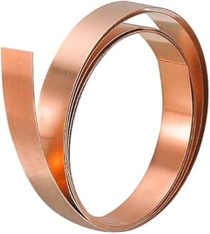 uxcell Copper Sheet Roll, Metal Foil Plate 1000mm x 10mm x 0.4mm