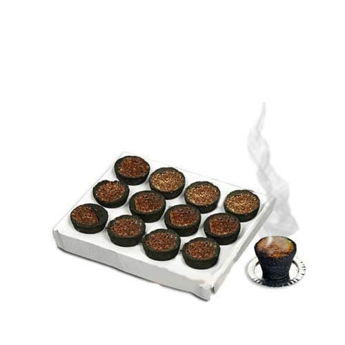 Pure Sambrani Incense Cup Dhoop 12 pcs in Box Guggul Loban for Mediation and Prayer with sandawood Essential Oil