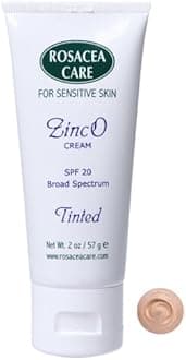 TINTED ZincO - SPF 20 - Sunscreen, Moisturizer for rosacea (2 oz)