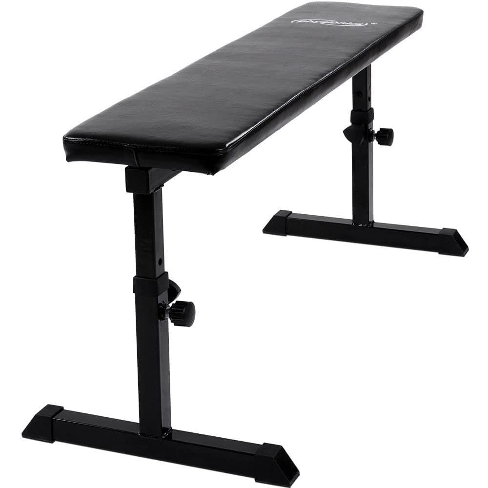 Physionics Flat Weight Bench Adjustable Fitness Gym Exercise Training