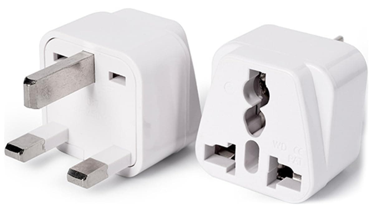 Showay [Pack Of 2] Type G Universal AU/US/EU/To UK and UAE AC Power Plug, Travel Adapter, Outlet Converter, Socket