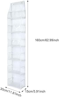 6-Shelf Over The Door Storage Organizer,Door Organizer Hanging，Over The Door Pantry Organizer，Back Of Door Storage Organizer，25lb Ultra Sturdy & Large Capacity Door Organizer for Closet (White)