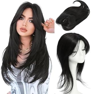 gulagula Hair Toppers for Women 18 inch Hair Topper Wiglets Synthetic Hairpieces for Women with Thinning hair 5.5x5 Inch Base
