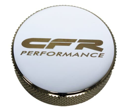 CFR Performance Compatible/Replacement for Chevy Ford Mopar Billet Aluminum Round Radiator Cap - Chrome w/CFR Logo