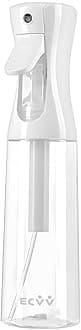 Continuous Spray Bottle Plastic Empty Hair Mist Sprayer Ultra Fine Water Mister for Hairstyling Cleaning Salons Plants Pet Care (300ml, Transparent White)