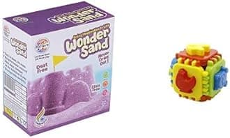 RATNA'S Wonder Sand 500 Grams for Play. Smooth Sand for Kids (Green 500 Grams) Educational Nursery Cube for Kids.