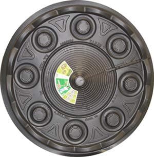 Scalloped Landscape Edging Ring (Black Plastic, Set of 2, 38 Inch in Diameter)