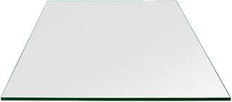 32" Inch Square Glass Table Top, 1/4 Inch Thick, Flat Polished Edge, Eased Corners, Tempered