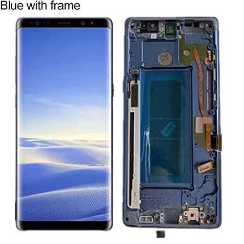 newshijieCOb Replacement AMOLED Touch Screen Digitizer Compatible with Samsung Galaxy Note 8 N950 N950F Blue with Frame