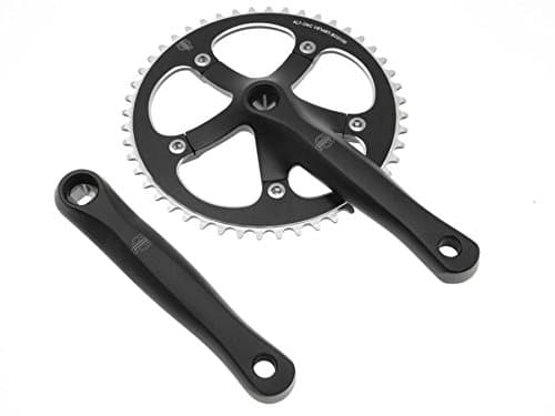 BLB Track 48 x 165 1/8 "Matte Black (City Fixed)/Crankset Cranks Track Chainset 48 x 165 1/8" Matt Black (City Fixed Cranksets)