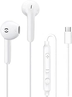 MAS CARNEY USB C Wired Headphones for iPhone 17e 16 15 Pro Max USBC Earbuds Ear Buds Wired Type C Headphones for iPhone 17 16e 16 Plus 16Pro 15 Pro Max 15Plus 17e Earbud Earphones with Mic for Samsung