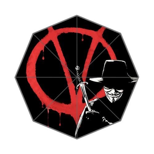 V For Vendetta Custom Cool Design Portable Fashion Foldable Umbrella