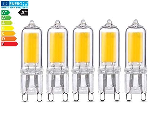 Live-wire-direct5 x G9 LED Cob Clear Light Bulbs 3W = 40W 240V Dimmable Warm Cool White Halogen (Cool White)