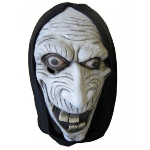 Halloween Latex Face Mask With Hood Ghostly Witch