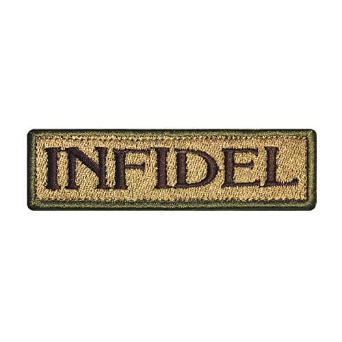 Morton Home Great Value Tactical Morale Patch Full Embroidery Military Patches Set for Caps,Bags,Backpacks,Tactical Vests,Military Uniforms Etc. (Infidel 2)